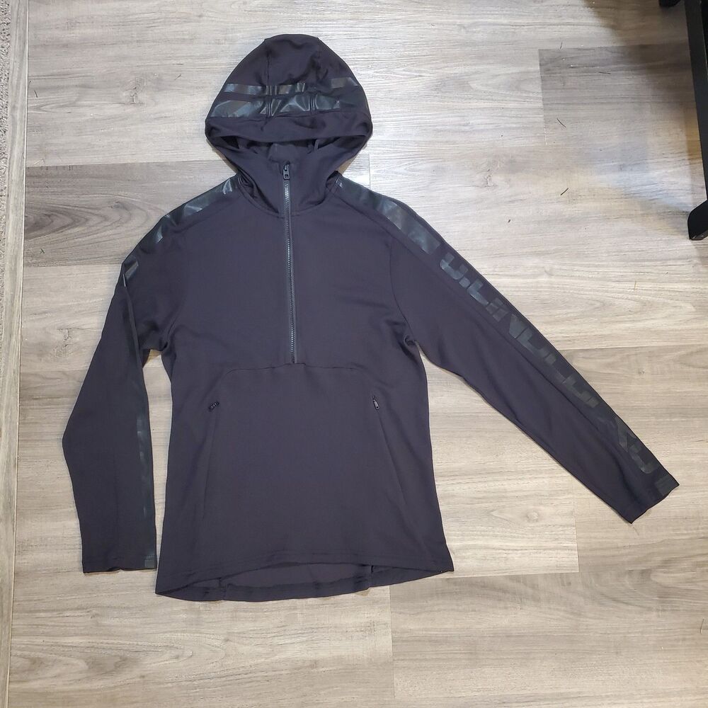 J Lindeberg Jacket Mens Small Black Hooded Colin Pullover Mesh Athletic Golf